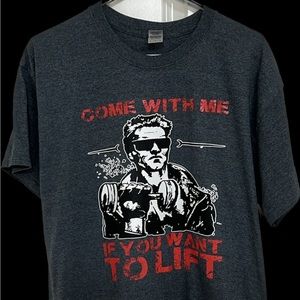 Men’s T-shirt Arnold Schwarzenegger come with me if you want to lift size large